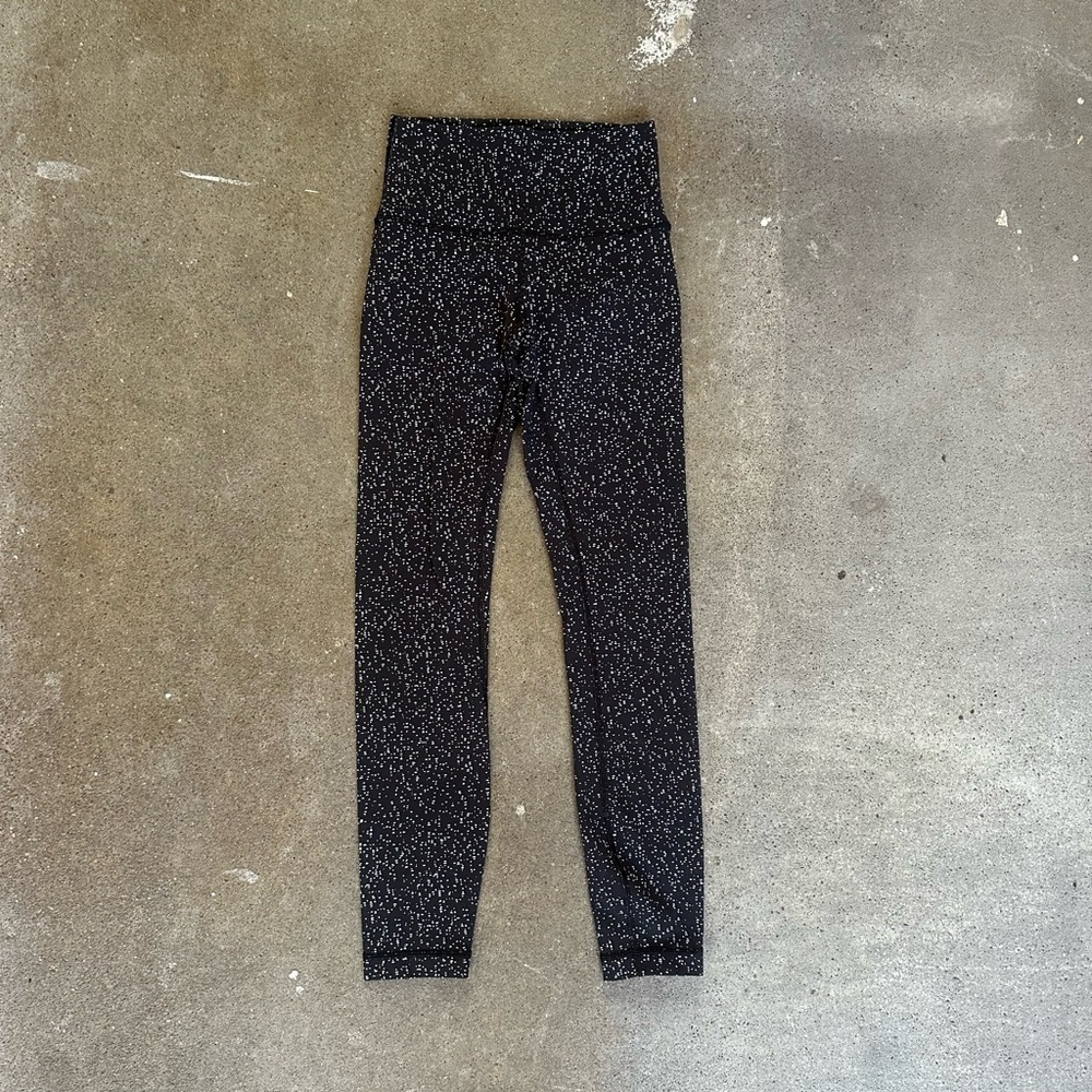 Lululemon Wunder Under High Rise Tight 25" Magnetized Jacquard Black White Sz 2 - Picture 6 of 10